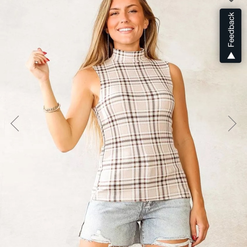 Willow & Root Plaid tank